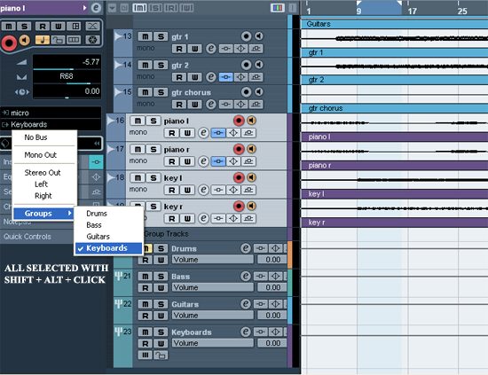 Be Organized Before Mixing With Cubase 