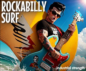 Loopmasters rockabilly surf production kits  drum shots  music hits  percussion  guitars  bass  country music  surf music  rockabill 300 x 250