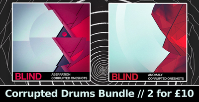 Blind audio corrupted drums bundle banner